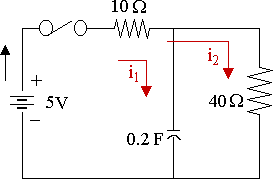 Parallel RC circuit diagram